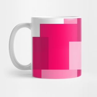 Pink abstract squares tiles pattern Mug